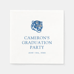 University of Memphis Tigers Mascot Head Logo Napkins