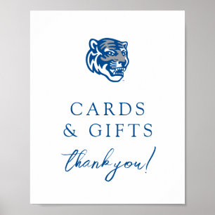 University of Memphis Tigers Mascot Head Logo Poster