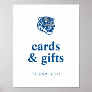University of Memphis Tigers Mascot Head Logo Poster