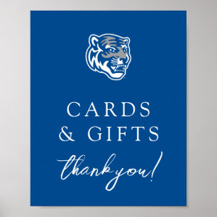 University of Memphis Tigers Mascot Head Logo Poster