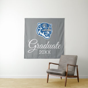 University of Memphis Tigers Mascot Head Logo Tapestry
