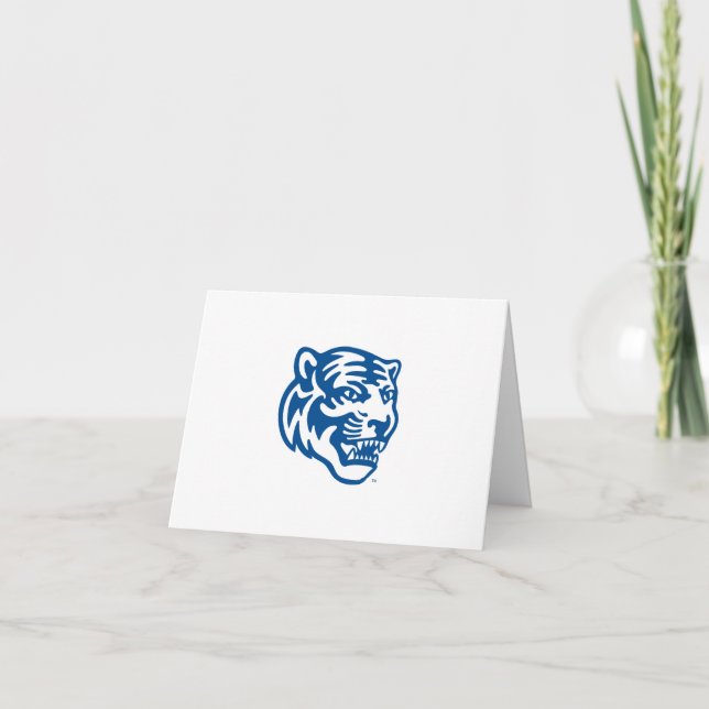 University of Memphis Tigers Mascot Head Logo Thank You Card (Front)
