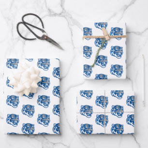 University of Memphis Tigers Mascot Head Logo Wrapping Paper Sheets