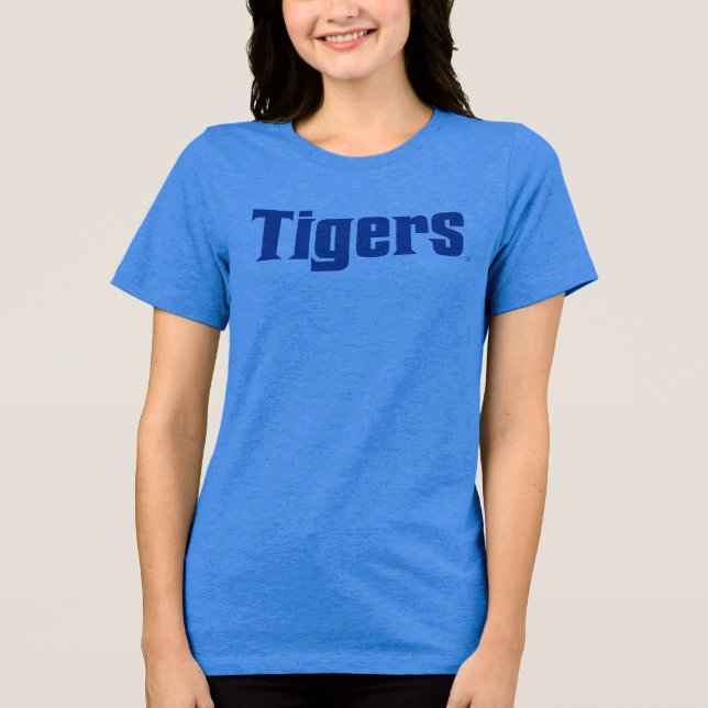 University of Memphis Tigers Wordmark Logo Tri-Blend Shirt (Front)