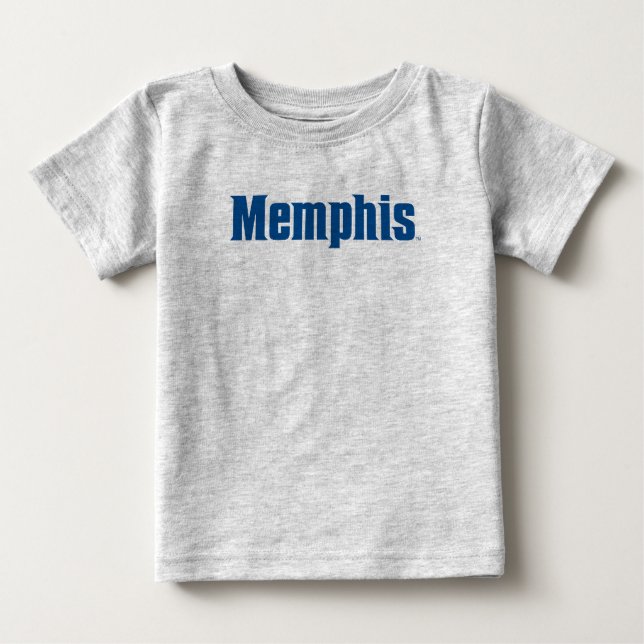 University of Memphis Wordmark Logo Baby T-Shirt (Front)