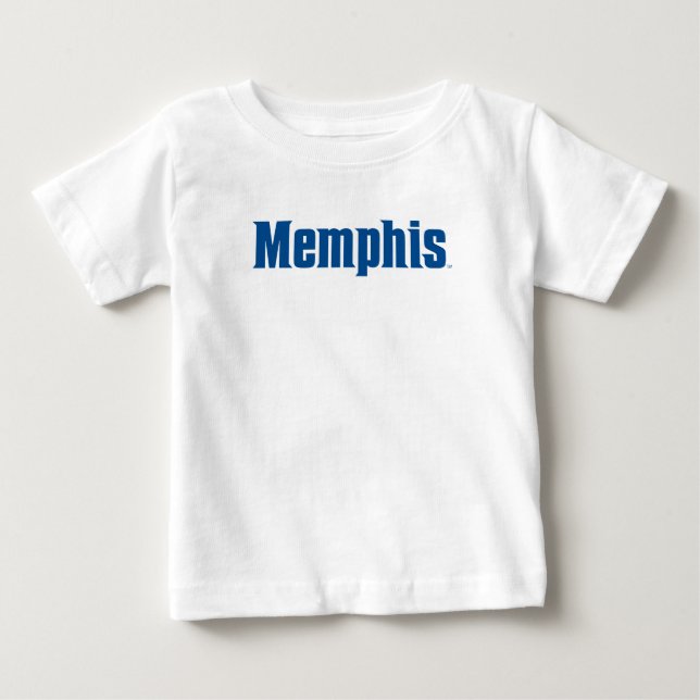 University of Memphis Wordmark Logo Baby T-Shirt (Front)