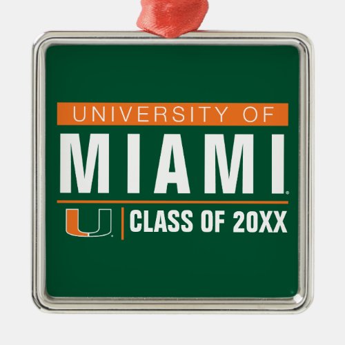 University of Miami Alumni Metal Ornament