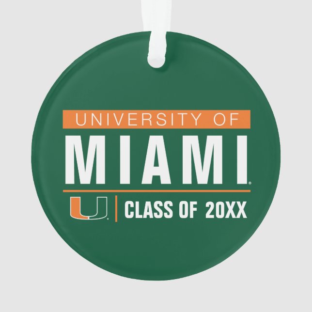 University of Miami Alumni Ornament (Back)