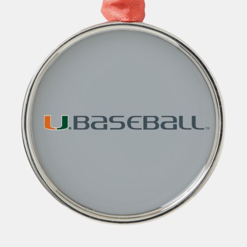 University of Miami Baseball Metal Ornament