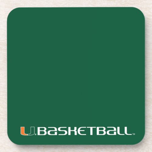 University of Miami Basketball Drink Coaster