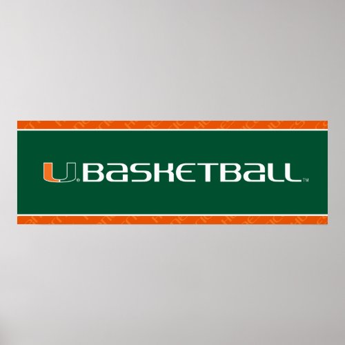 University of Miami Basketball Poster