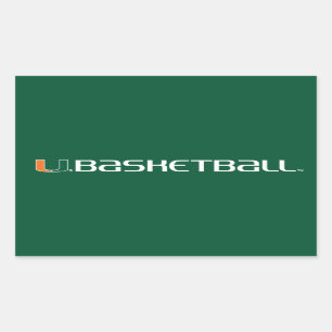University of Miami Basketball Rectangular Sticker