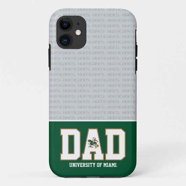 University of Miami Dad Case-Mate iPhone Case (Back)