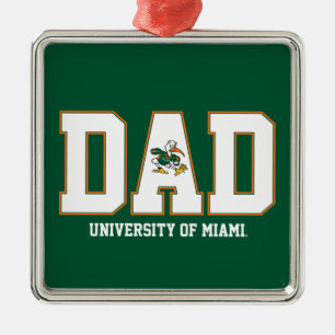 University of Miami Dad Metal Ornament