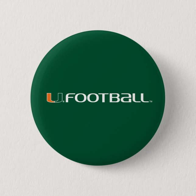 University of Miami Football Button (Front)