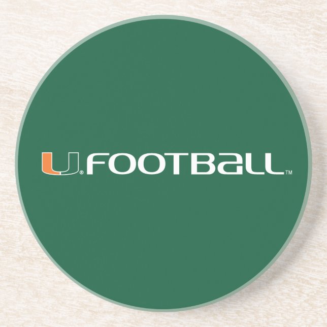 University of Miami Football Drink Coaster (Front)