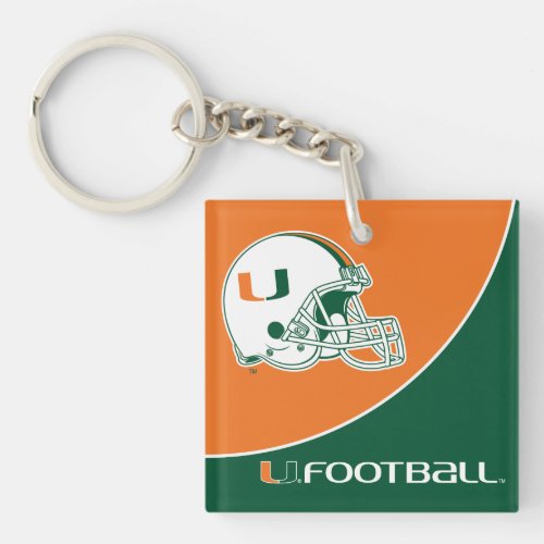 University of Miami Football Keychain