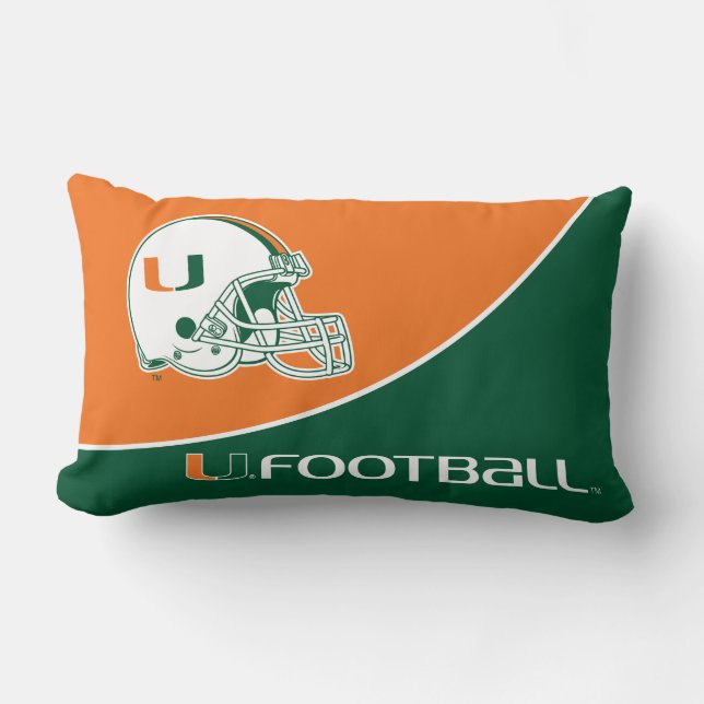 University of Miami Football Lumbar Pillow (Front)