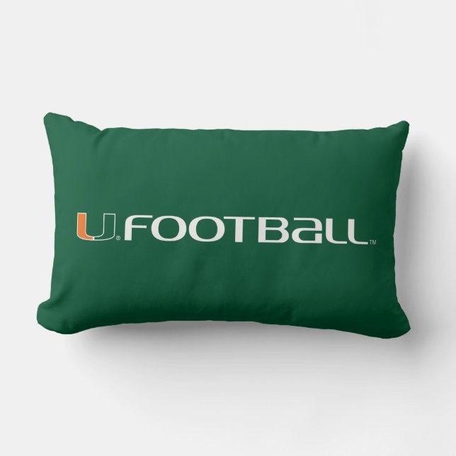University of Miami Football Lumbar Pillow (Front)