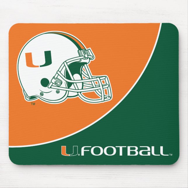 University of Miami Football Mouse Pad (Front)