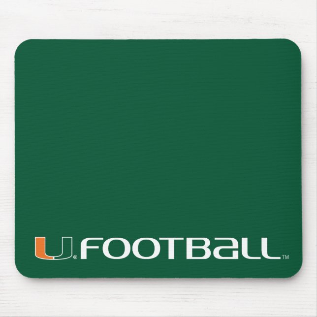 University of Miami Football Mouse Pad (Front)