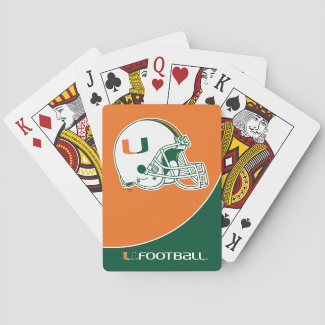 University of Miami Football Poker Cards (Back)