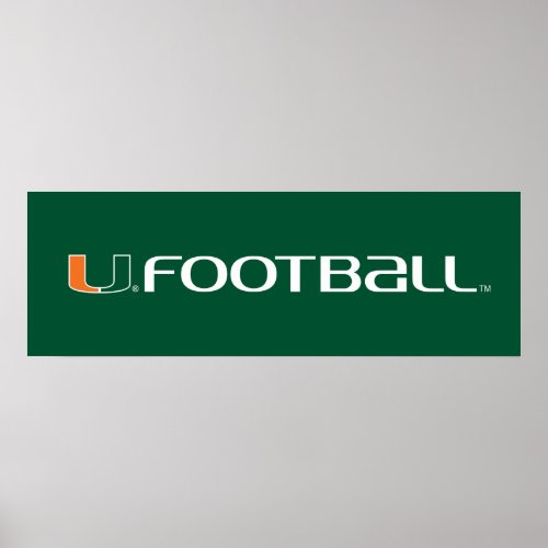 University of Miami Football Poster