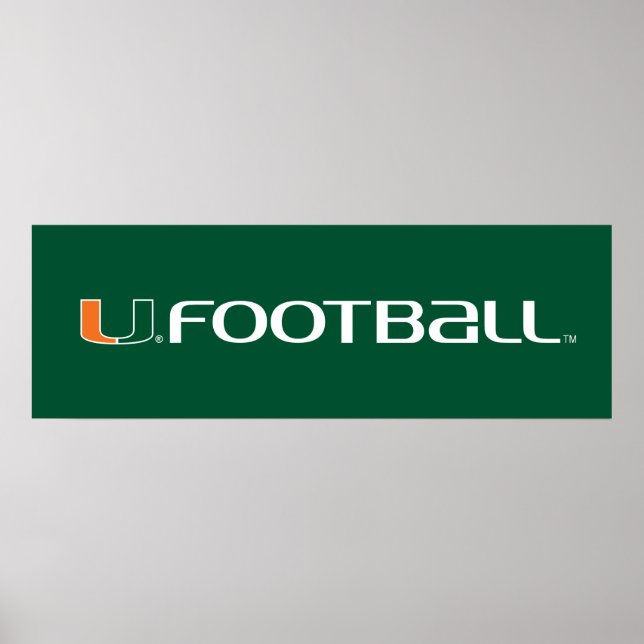 University of Miami Football Poster (Front)