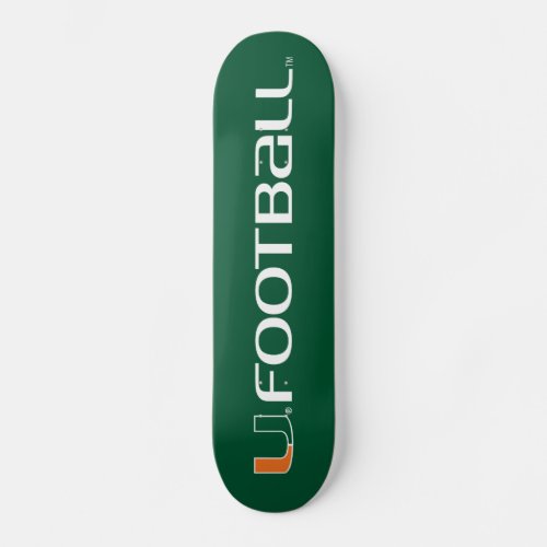 University of Miami Football Skateboard