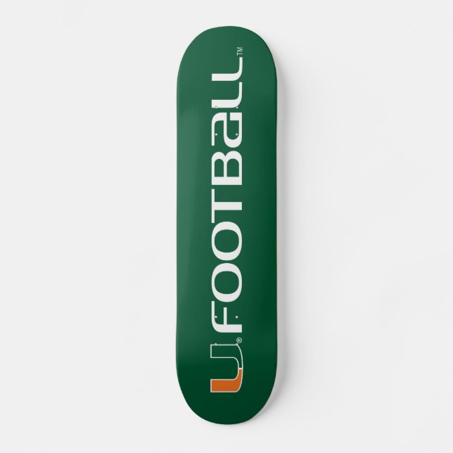 University of Miami Football Skateboard (Front)