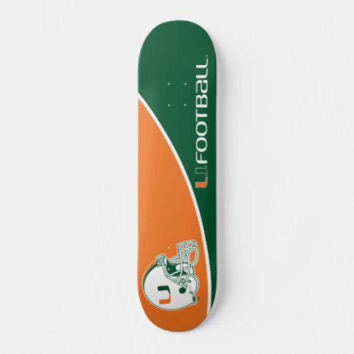 University of Miami Football Skateboard