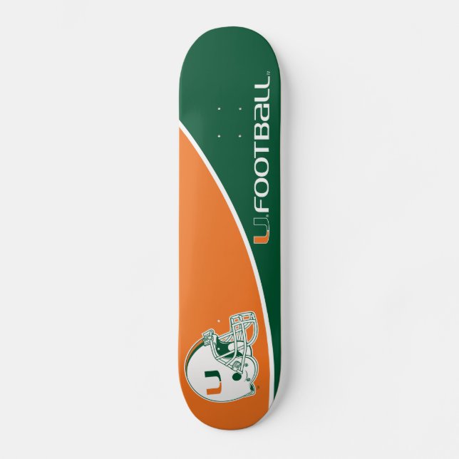 University of Miami Football Skateboard (Front)