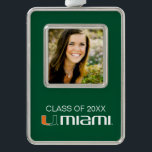University of Miami Graduation Christmas Ornament<br><div class="desc">Check out these new University of Miami graduation gifts! Customize these gifts and invites with your photo. Let everyone know how proud you are to graduate from the U!</div>
