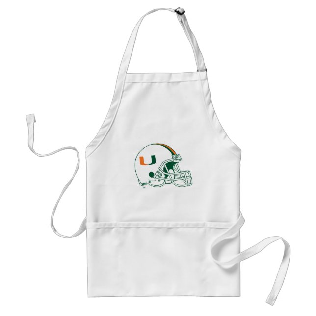 University of Miami Helmet Adult Apron (Front)