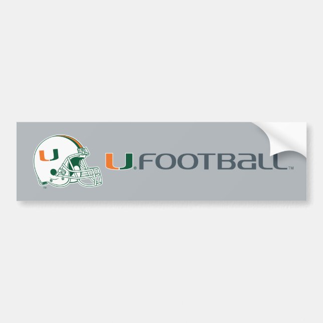 University of Miami Helmet Bumper Sticker (Front)