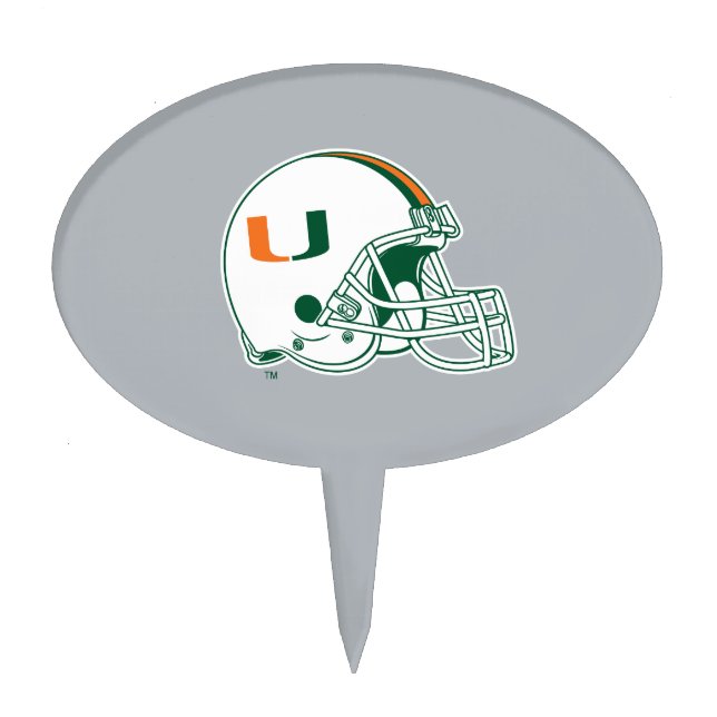 University of Miami Helmet Cake Topper (Front)