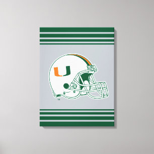 University of Miami Helmet Canvas Print