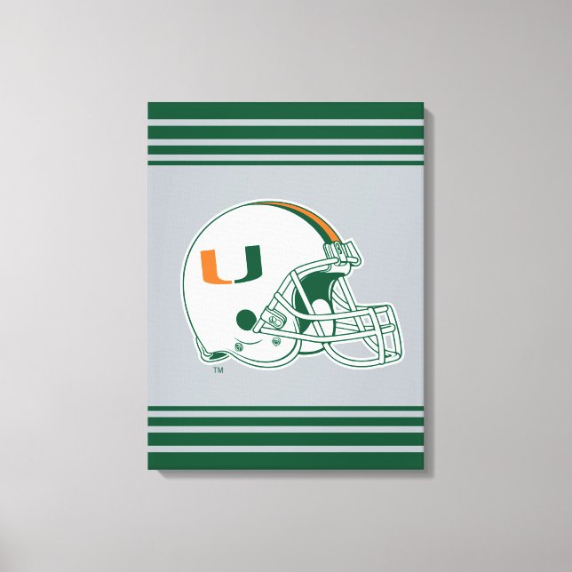University of Miami Helmet Canvas Print (Front)