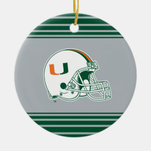 University of Miami Helmet Ceramic Ornament