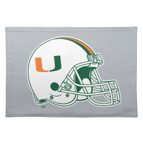 University of Miami Helmet Cloth Placemat