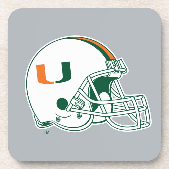 University of Miami Helmet Coaster (Front)
