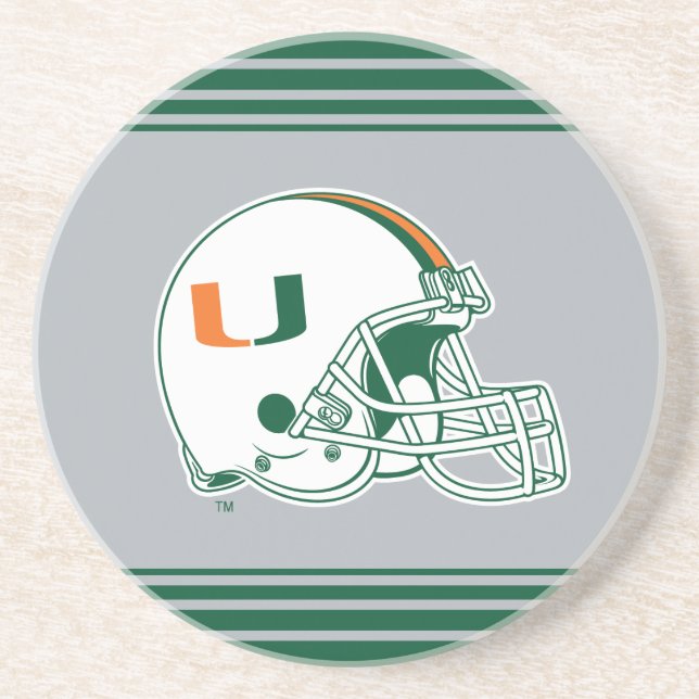 University of Miami Helmet Coaster (Front)