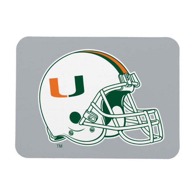 University of Miami Helmet Magnet (Horizontal)