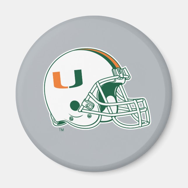 University of Miami Helmet Magnet (Front)