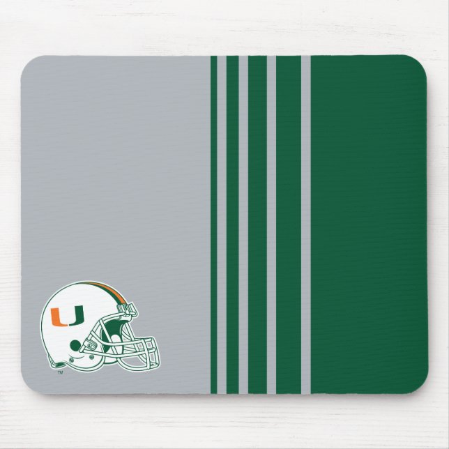 University of Miami Helmet Mouse Pad (Front)
