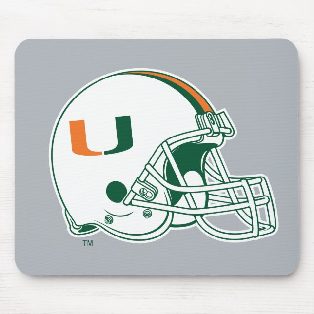 University of Miami Helmet Mouse Pad (Front)