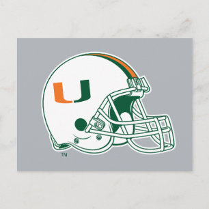 University of Miami Helmet Postcard