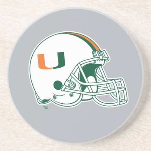 University of Miami Helmet Sandstone Coaster