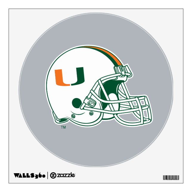 University of Miami Helmet Wall Sticker (Front)