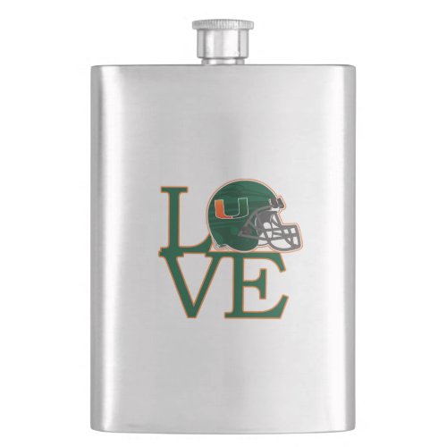 University of Miami Love Hip Flask